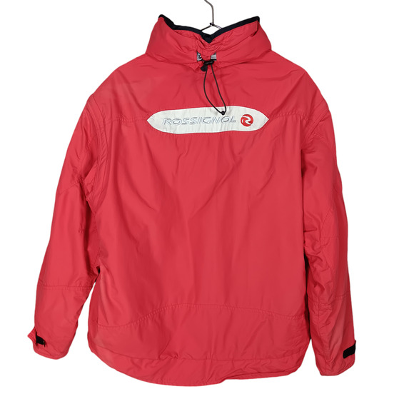 Rossignol Ski Jacket Red and White Size Medium Men's Hooded Zippered Pockets - Picture 8 of 16